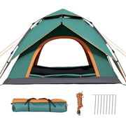 SUGIFT 3-4 Person Instant Pop-Up Camping Tent with Carry Bag, Double Layer Waterproof Tents for Beach, Traveling Outdoor, Green